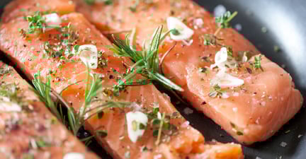 Cooked salmon